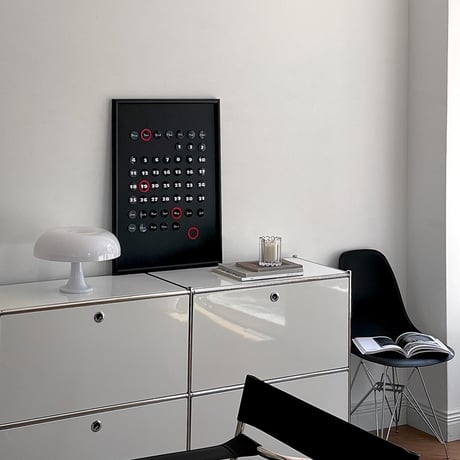 board-03012　Framed Magnetic Steel Board Black 70×50 cm
