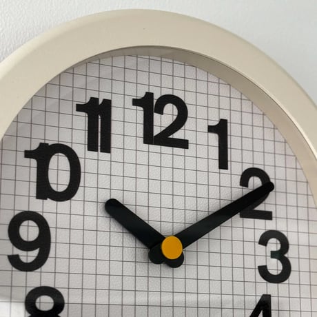 clock-03099　Grid Pattern Round Wall Clock