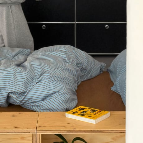 beddingsets-03139　Light blue×Brown Stripe Bedding Sets