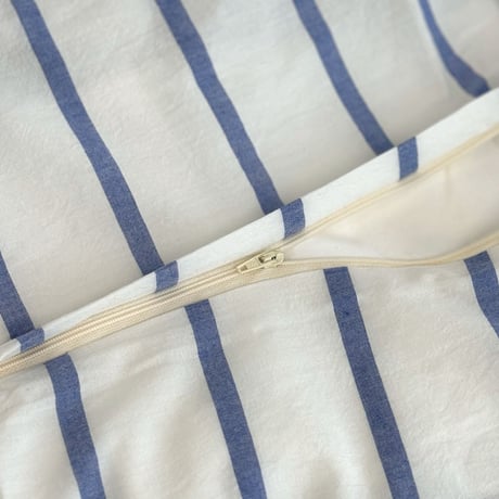 sheet-03003　WhitexBlue Pencil Stripe Duvet Cover