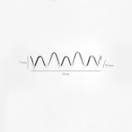 wall-03101　Loop Silver 3-Hook Iron