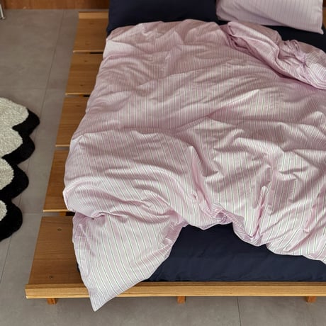 beddingsets-0315　navy×pink Stripe Bedding Set  のコピー