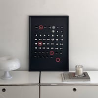 board-03012　Framed Magnetic Steel Board Black 70×50 cm