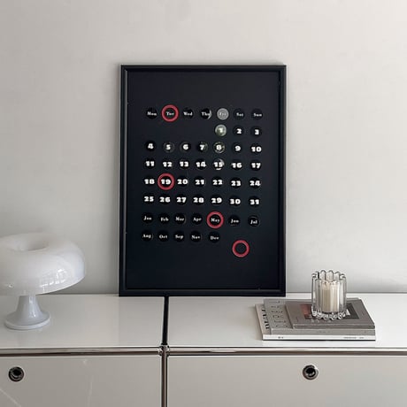 board-03012　Framed Magnetic Steel Board Black 70×50 cm
