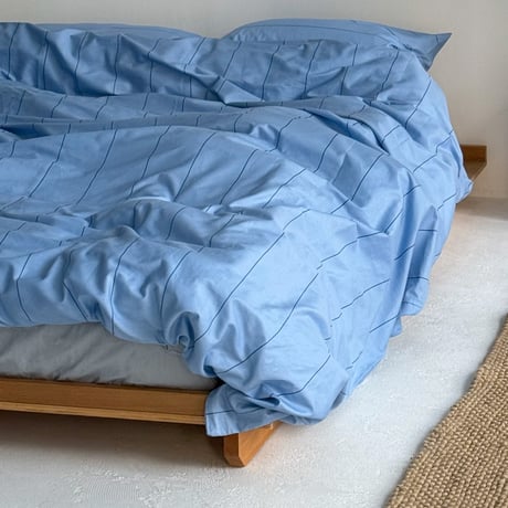 beddingsets-03008　Light Blue Pencil Stripe Bedding Sets