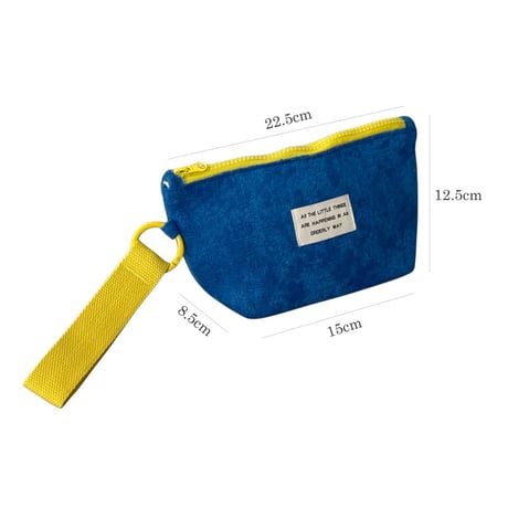 pouch-03004　Pile Fabric Pouch with Hand Strap
