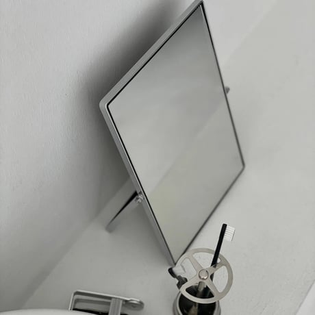 mirror-03108　Stainless Steel Frame Square Table Mirror