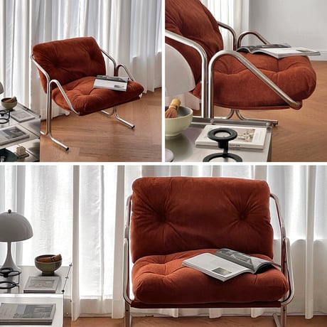 chair-03114　Stainless Sling Fabric Lounge Chair