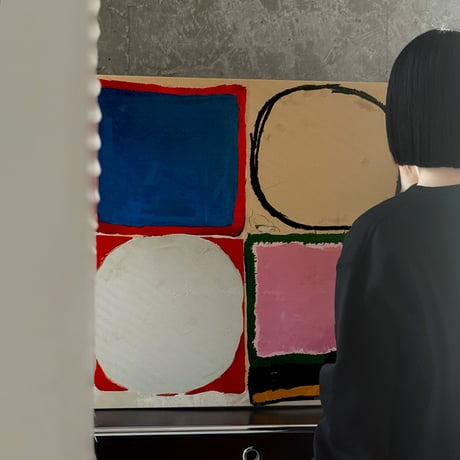 poster-03157　Geometric Color Blocks Square Wall Art 70×70cm