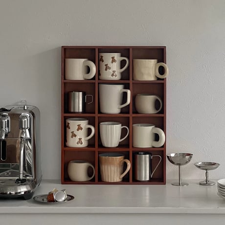 wallrack-03049　Natural Wood Cup Shelf 52×40