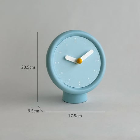 clock-03097　Blue Round Table Clock With Stand