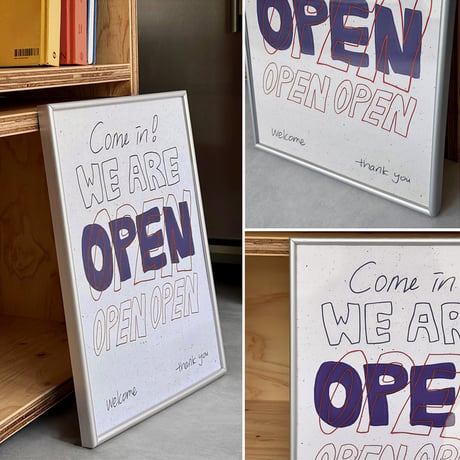 poster-03184　OPEN BREAKTIME CLOSED Poster 30×40cm
