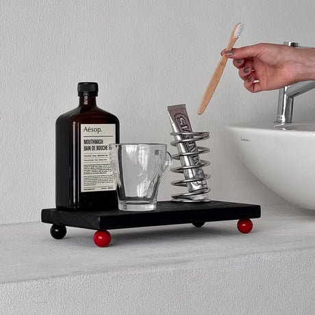 tray-03150　Natural Wood Ball Stand Display Tray