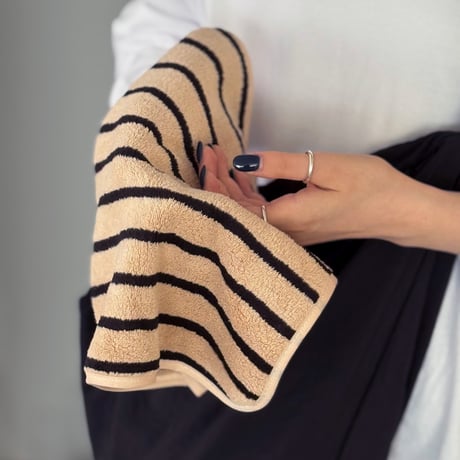 towel-03035　Stripe Microfiber Hand Towel/Set of 3