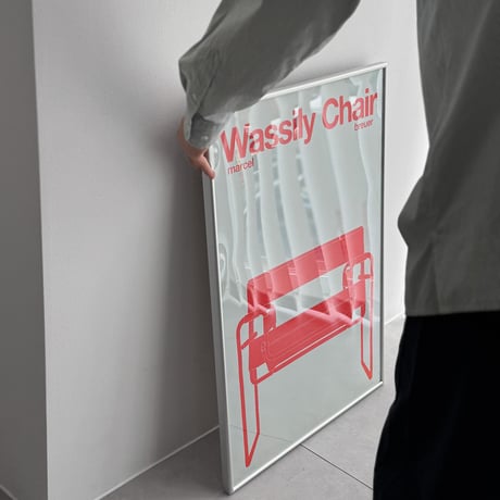 poster-03164　Wassily Chair Art Poster Red 70×50cm