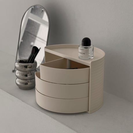 box-03024　3 Tiers 360° Rotation Half Moon Storage Box