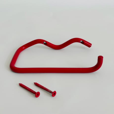 wall-03108　Wave Towelhangar Toiletpaper Holder Red