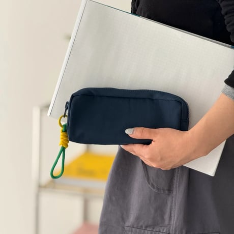 stationery-03034　M size Water Repellent OXFORD Fabric Colored Pen Case Pouch with Strap