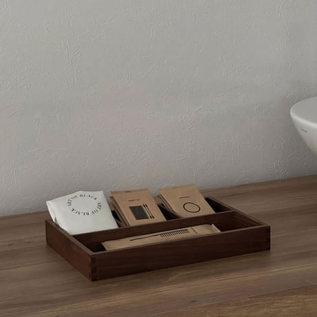 tray-03124　Casser Amenity Box Wood Multi Storage Tray