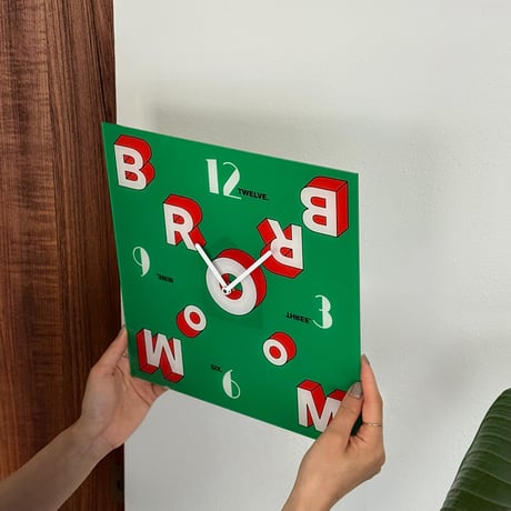 clock-03122　BROOM Wall Clock Silent