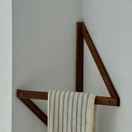 wall-03098　Natural Wood Corner Hanger Bar