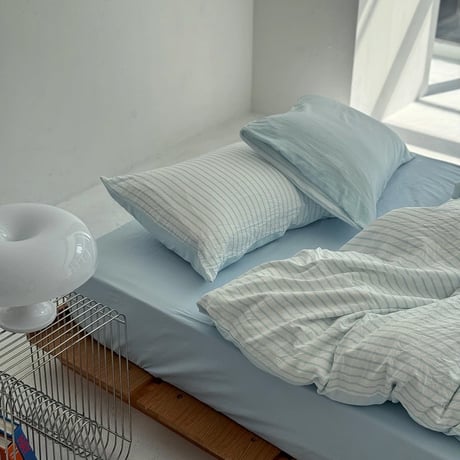 beddingsets-03028　Blue Stripe Bedding Sets