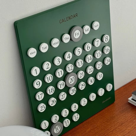 calendar-03023　Wood Panel Wall Perpetual Calendar