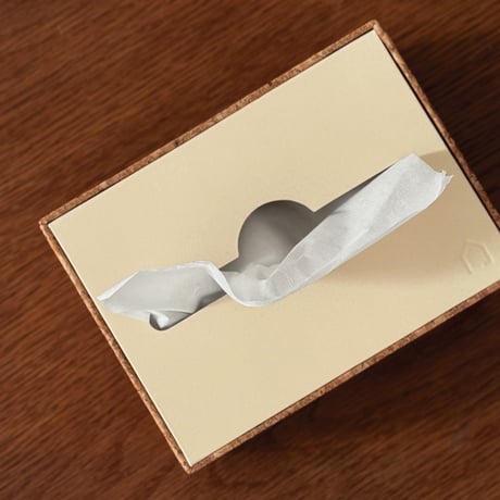 tissuebox-03090　Compact Size Cork Tissue Case