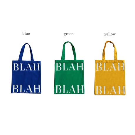 bag-03121　BLAH Color Tote Bag Blue / Green / Yellow
