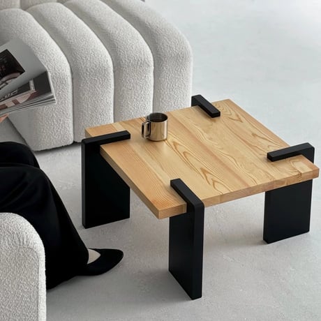 table-03201　Natural Wood Square Coffee Table 66×66
