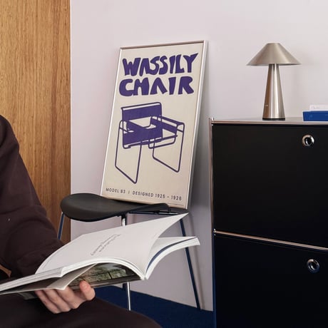 poster-03165　Wassily Chair Art Poster Blue 70×50cm