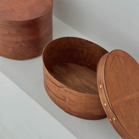 box-03012　Brown Shaker Boxes/Set of 2