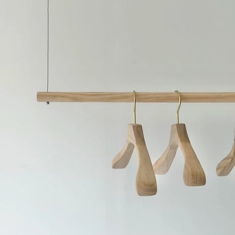 rack-03017　Wood Hanging Wire Clothes Rack