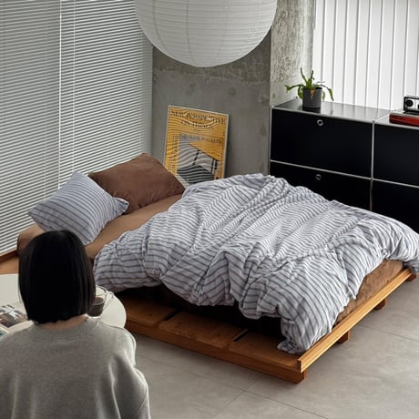 beddingsets-03126　Blue×Brown Warm Bedding Sets