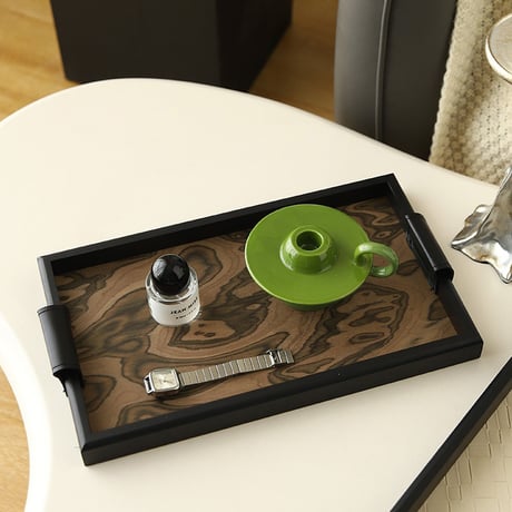 tray-03149　Californian Walnut Burl Serving Tray Burl eneer Tray