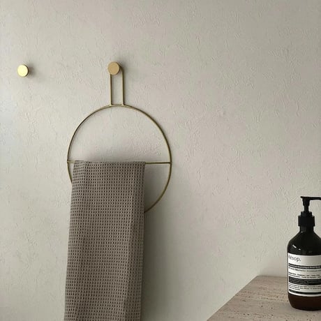 laundry-03004　Iron Hanging Towel Hanger Black Gold
