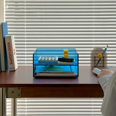 tray-03146　Acrylic Stacking File Tray Letter Case Single Tier