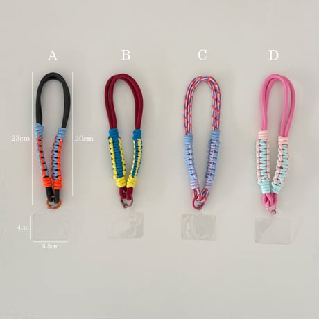 strap-03005　Multi-Color Paracord Phone Hand Strap