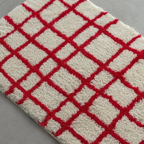 mat-03089　Grid Design Rug 50×80