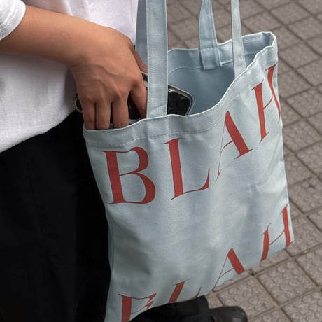 bag-03122　Light Blue × Red Tote Bag