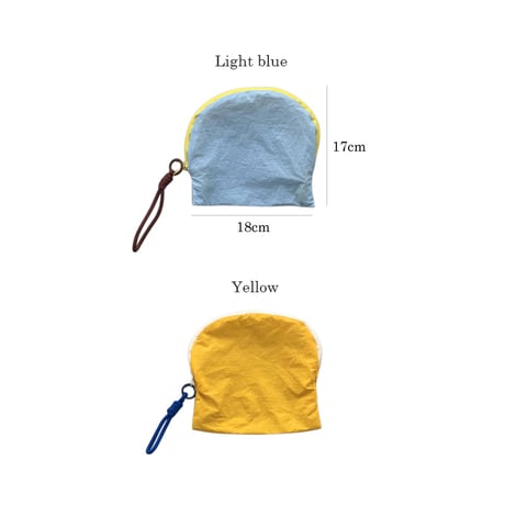 pouch-03007　Bicolor Multi Pouch with Strap