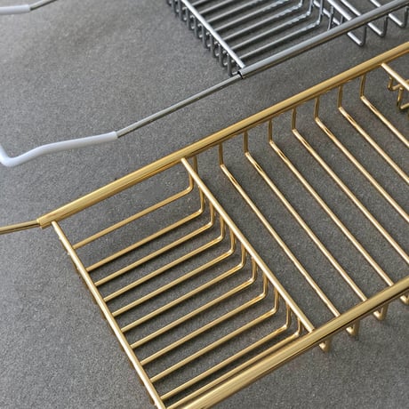 bathroom-03002　Bathtub Rack Expandable Tray W62cm-90cm×D20cm×H6cm
