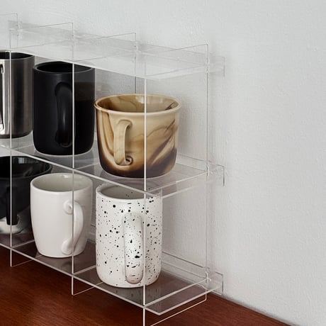 rack-03128　Acrylic Cup Shelf H29cm