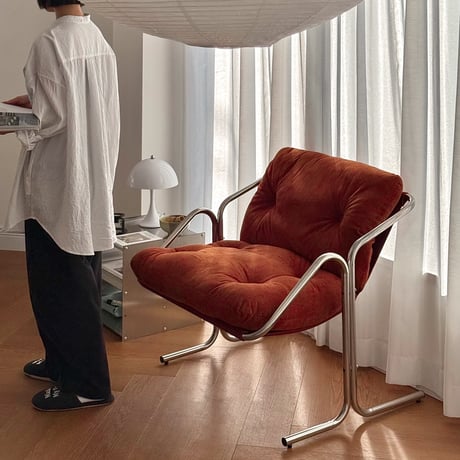 chair-03114　Stainless Sling Fabric Lounge Chair