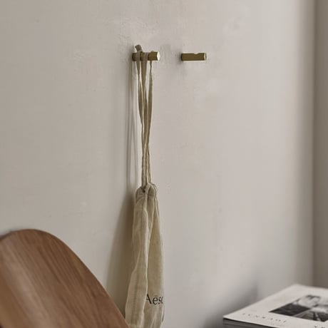 wall-03030　Brass Wall Hook Hexagon B