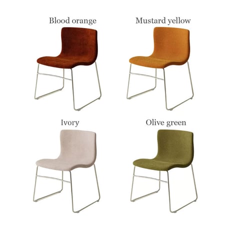 chair-03116　Color Bouclé Stacking Chair