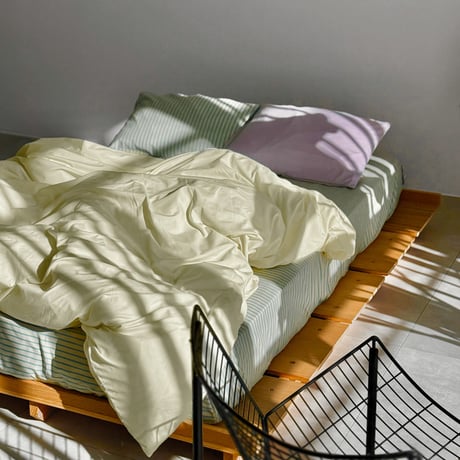 beddingsets-03143　Yellow×Green×Purple Stripe Bedding Set