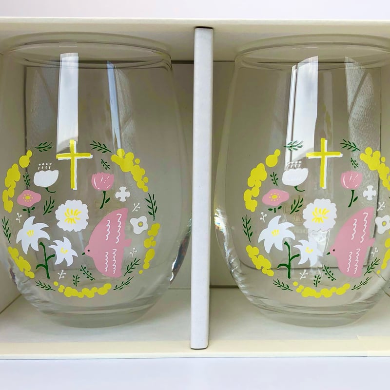 オリジナル冷感 ペア グラス 2個セット（丸モ高木陶器製） | KINJO