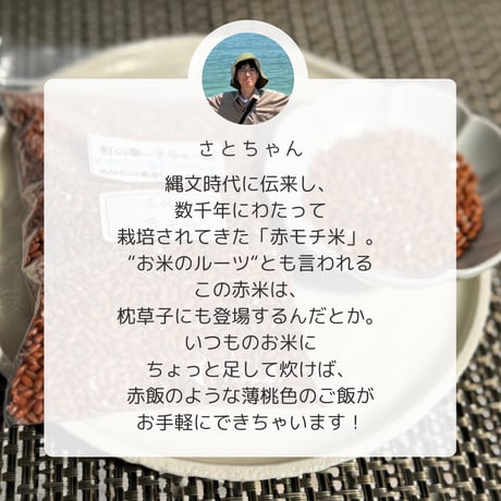 【愛媛県産】赤米(もち米) 200g~1kg【虹の夢っこふぁーむ】