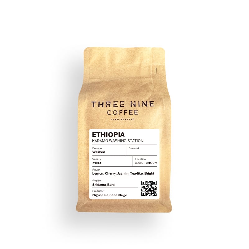 アポロ☆ デカフェ詰替9個 エチオピア] カラモ ウォッシュド 100g | THREE NINE COFFEE